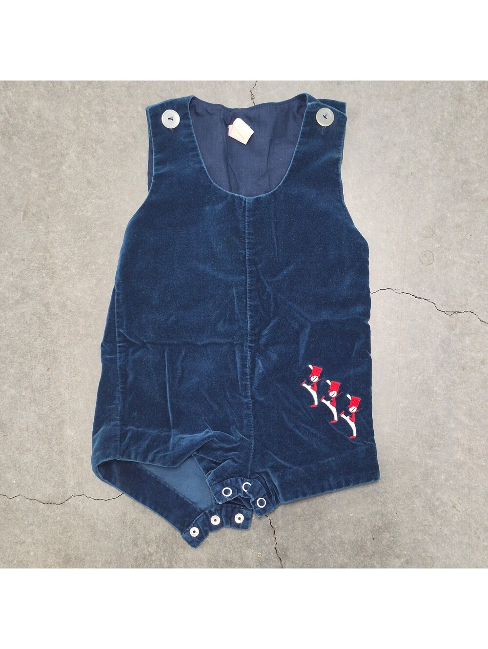 Vintage Baby Velvet Overalls